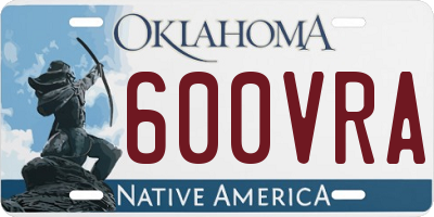 OK license plate 600VRA