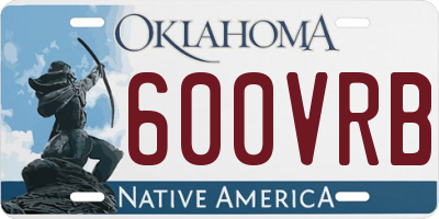 OK license plate 600VRB