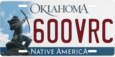 OK license plate 600VRC