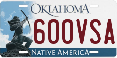 OK license plate 600VSA