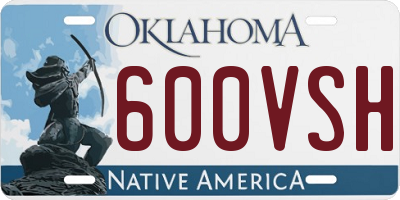 OK license plate 600VSH