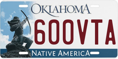 OK license plate 600VTA