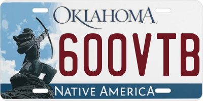 OK license plate 600VTB