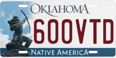 OK license plate 600VTD