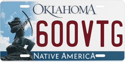 OK license plate 600VTG