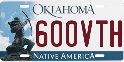 OK license plate 600VTH