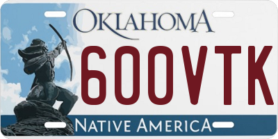 OK license plate 600VTK