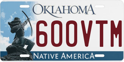 OK license plate 600VTM