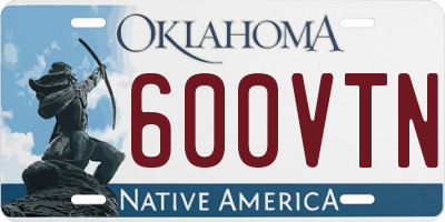 OK license plate 600VTN
