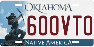 OK license plate 600VTO