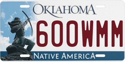 OK license plate 600WMM