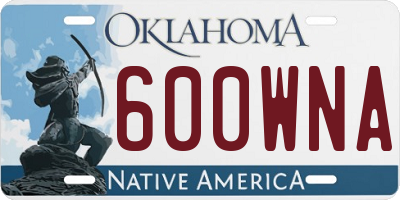 OK license plate 600WNA
