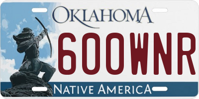 OK license plate 600WNR