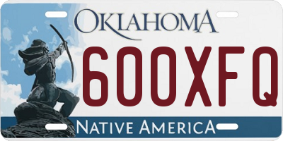 OK license plate 600XFQ