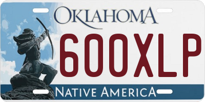 OK license plate 600XLP
