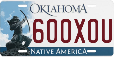 OK license plate 600XOU