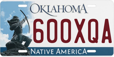 OK license plate 600XQA