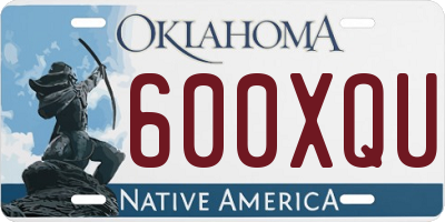 OK license plate 600XQU