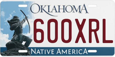 OK license plate 600XRL