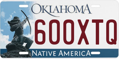 OK license plate 600XTQ