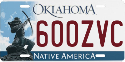 OK license plate 600ZVC