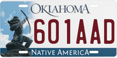 OK license plate 601AAD