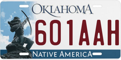 OK license plate 601AAH