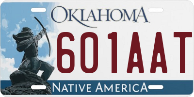OK license plate 601AAT