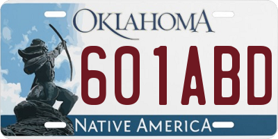 OK license plate 601ABD