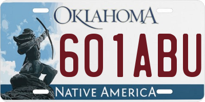 OK license plate 601ABU