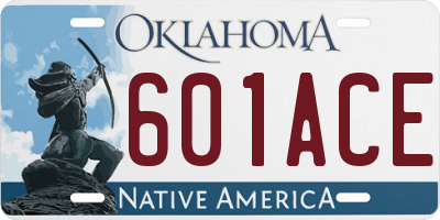 OK license plate 601ACE