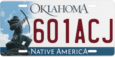 OK license plate 601ACJ