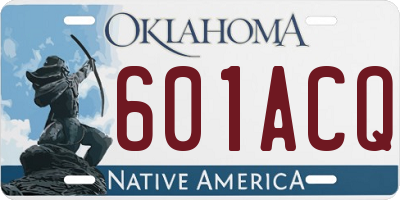 OK license plate 601ACQ