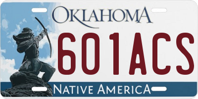 OK license plate 601ACS