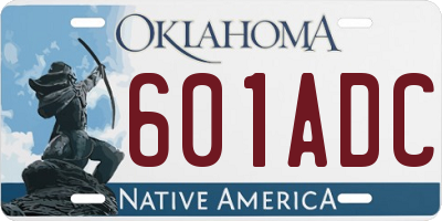 OK license plate 601ADC