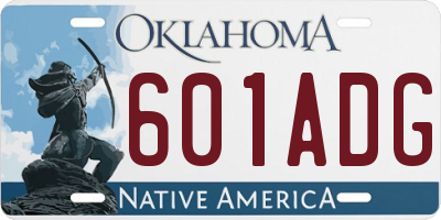 OK license plate 601ADG