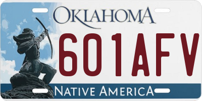 OK license plate 601AFV