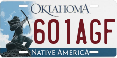 OK license plate 601AGF