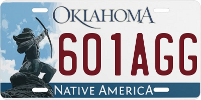 OK license plate 601AGG