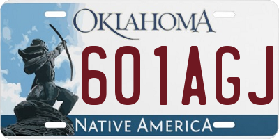 OK license plate 601AGJ