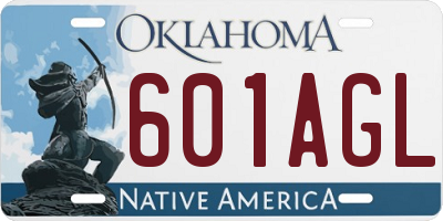OK license plate 601AGL
