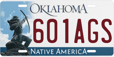 OK license plate 601AGS