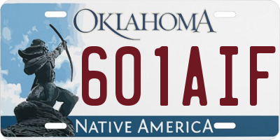 OK license plate 601AIF