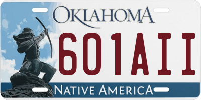 OK license plate 601AII