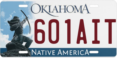 OK license plate 601AIT