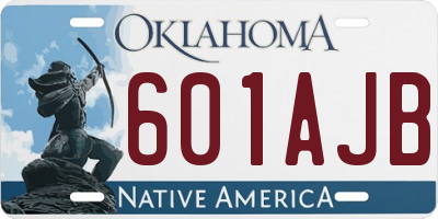 OK license plate 601AJB