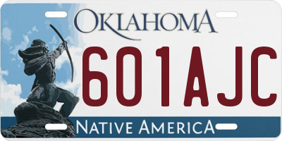 OK license plate 601AJC