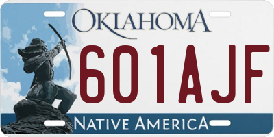 OK license plate 601AJF