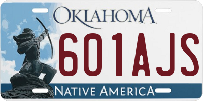 OK license plate 601AJS