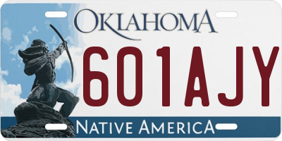 OK license plate 601AJY